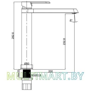 Смеситель Maxonor Pure Life PL11108-6 картинка 5